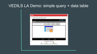VEDILS LA Demo: simple query + data table
 