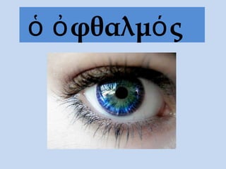 ὁ ὀφθαλμός
 