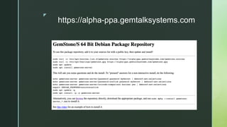 Using GemStone/S for Web Applications