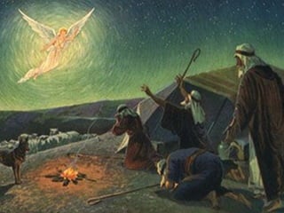 Angel with
Shepherds
 