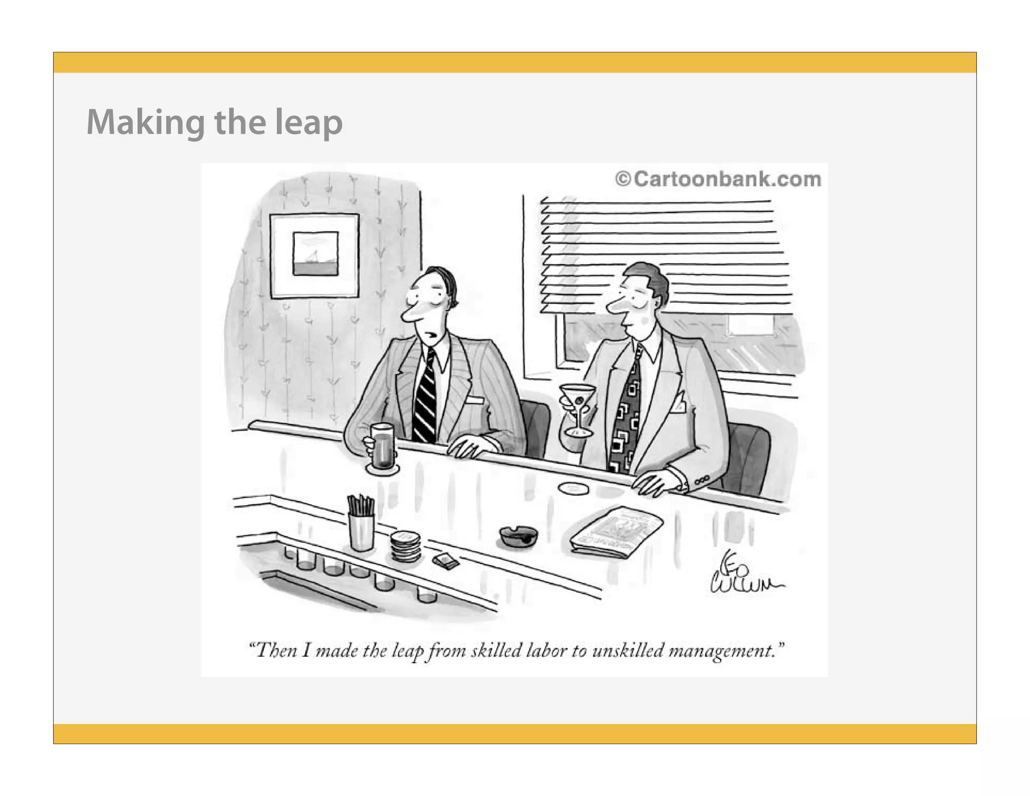 Making the leap
ka
ducer
 