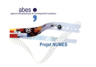 abesagence bibliographique de l’enseignement supérieur
L Projet NUMES
 