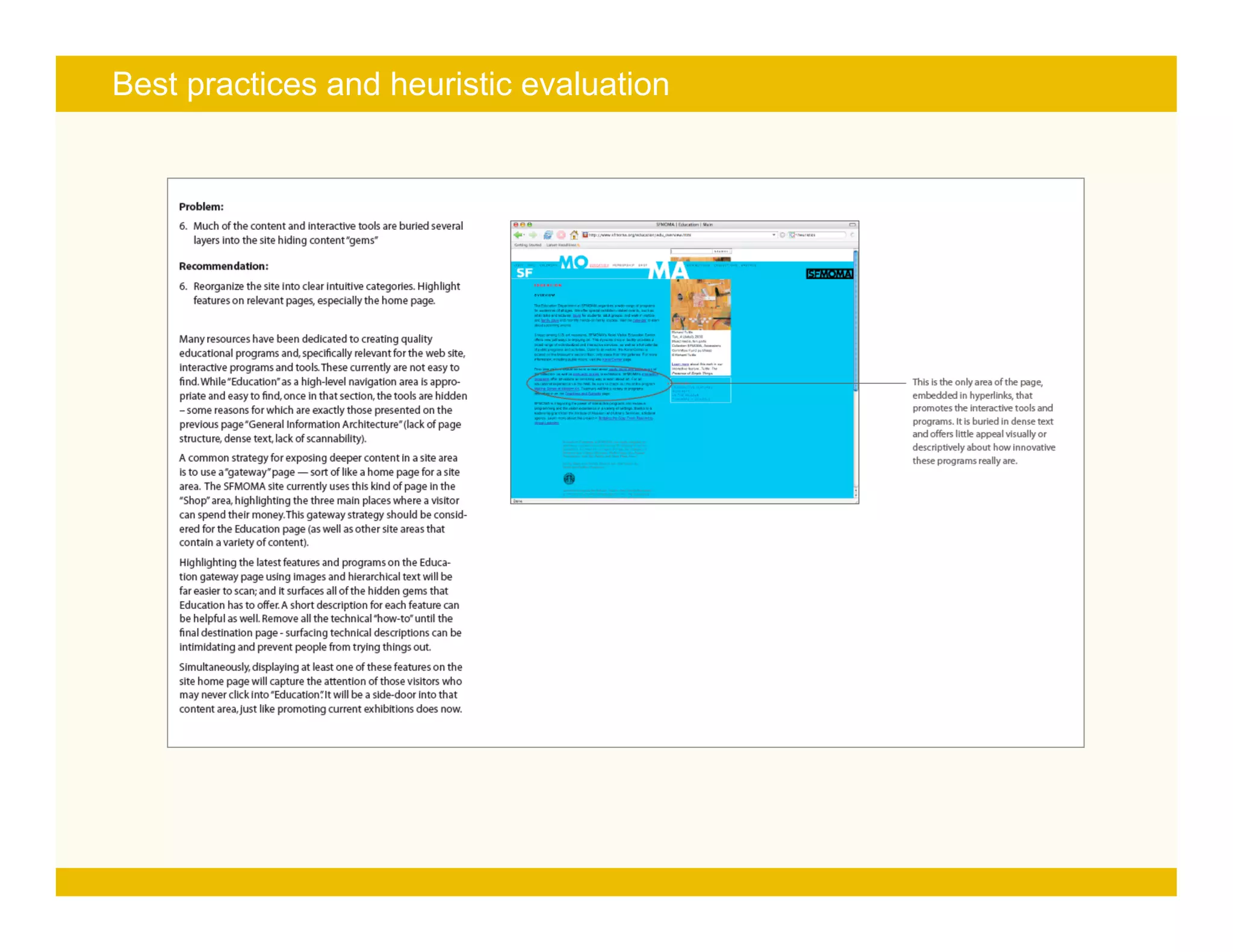 Page 11
Best practices and heuristic evaluation
 