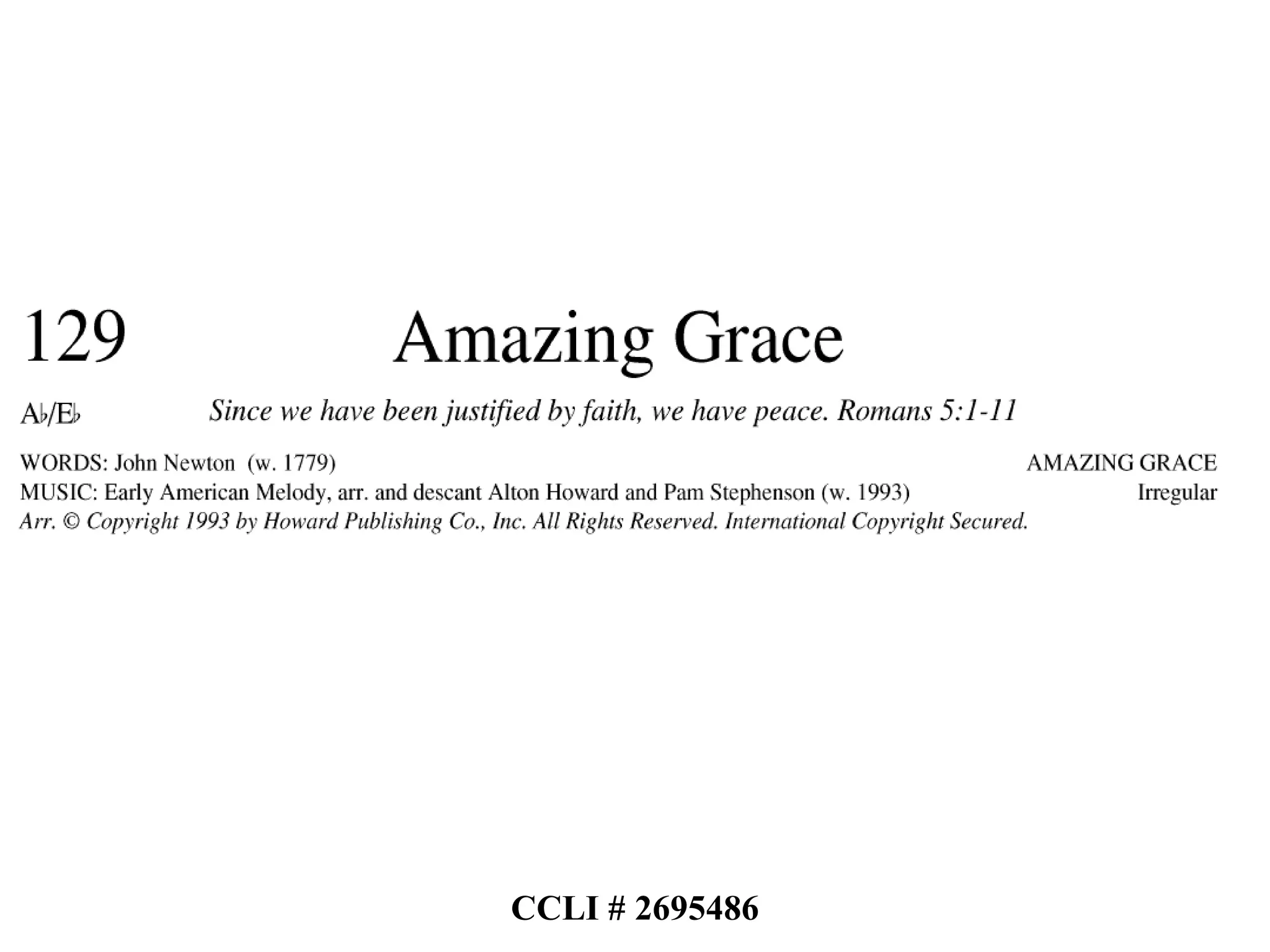 Slide 0129-00-00 CCLI # 2695486 