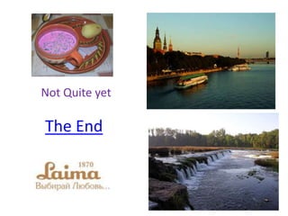 The End
Not Quite yet
 