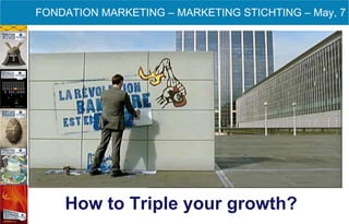 FONDATION MARKETING – MARKETING STICHTING – May, 7




50 RECOMMENDATION FOR A BETTER
APPROACH OF THE ENTERPRISE MARKET




    How to Triple your growth?
 
