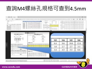 查詢M4螺絲孔規格可查到4.5mm
 