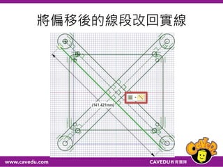 將偏移後的線段改回實線
 
