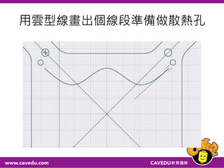 用雲型線畫出個線段準備做散熱孔
 