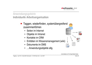 Tagging auch für das Geschäft interessant