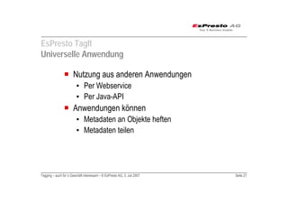 Tagging auch für das Geschäft interessant
