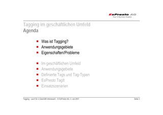Tagging auch für das Geschäft interessant