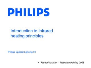 Introduction to Infrared  heating principles ,[object Object],Philips Special Lighting IR 