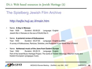 070726 Mosaica Content Selection Wp1