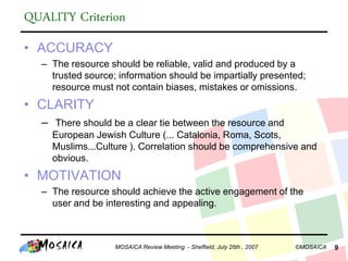 070726 Mosaica Content Selection Wp1