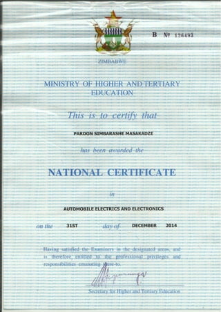 certificate