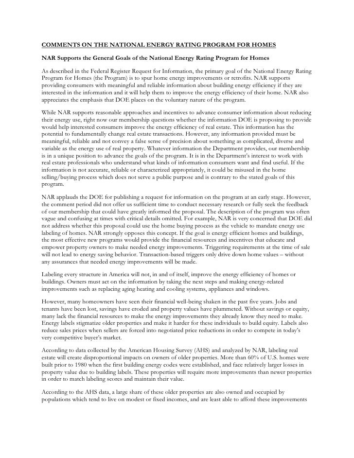 07 08 10 Natl Energy Rating Program Rfi Comment Letter 2