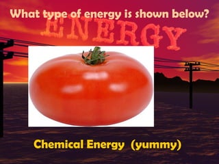 What type of energy is shown below?

Chemical Energy (yummy)

 