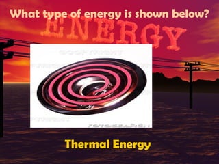 What type of energy is shown below?

Thermal Energy

 