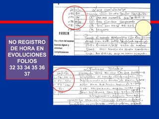 NO REGISTRO
DE HORA EN
EVOLUCIONES
FOLIOS
32 33 34 35 36
37
 