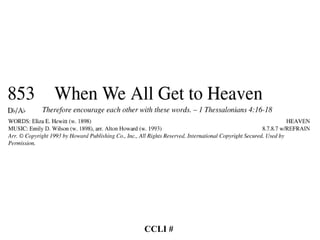 Slide 0853-00-00 CCLI #  