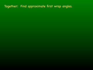 Together: Find approximate ﬁrst wrap angles.
 