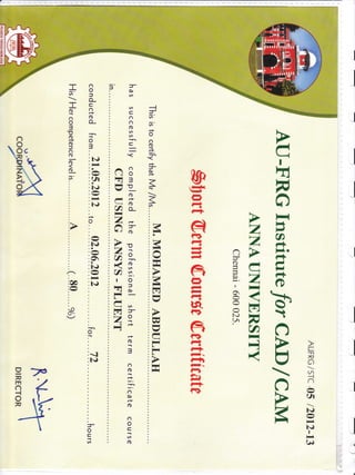 CFD Certificate | PDF