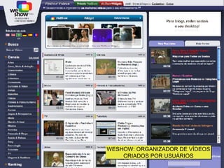 WESHOW: ORGANIZADOR DE VÍDEOS CRIADOS POR USUÁRIOS 
