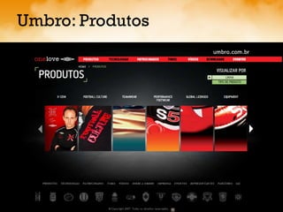 Umbro: Produtos 