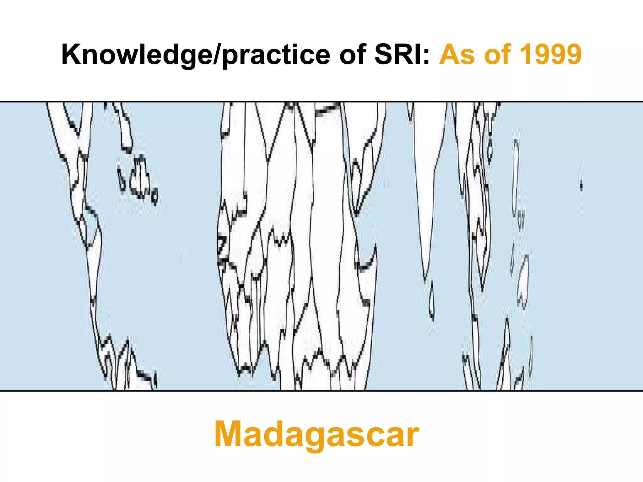 Knowledge/practice of SRI:   As of 1999 Madagascar 