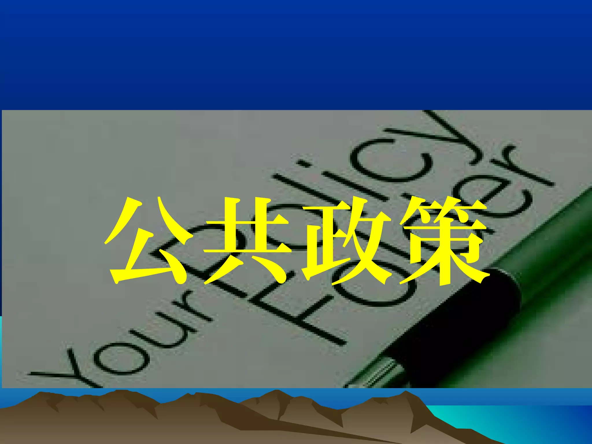 公共政策
 