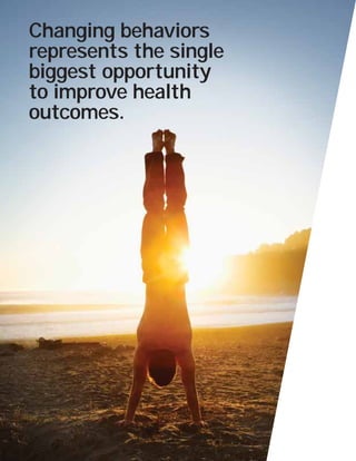 Changing behaviors
represents the single
biggest opportunity
to improve health
outcomes.
 