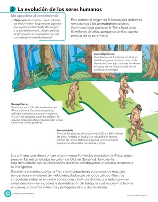 072 089 se ciencias sociales 4 und-3_evolucion y primeros pobladores | PDF
