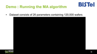 Demo : Running the MA algorithm
44#UnifiedAnalytics #SparkAISummit
• Dataset consists of 26 parameters containing 120,000 ...