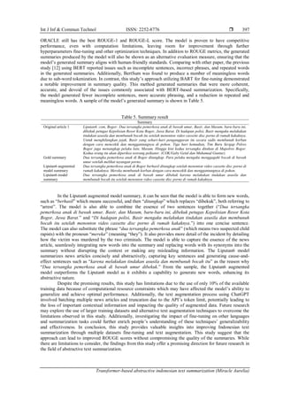 Transformer-based abstractive indonesian text summarization | PDF