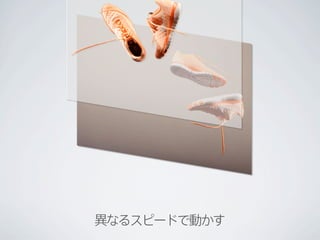 異なるスピードで動かす
 