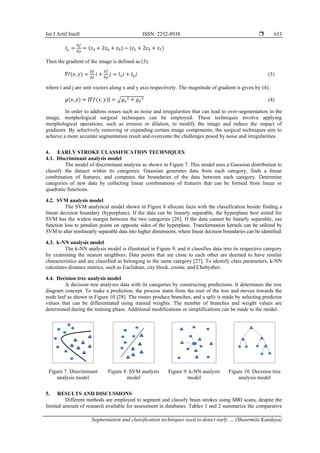 Segmentation and classification techniques used to detect early stroke ...