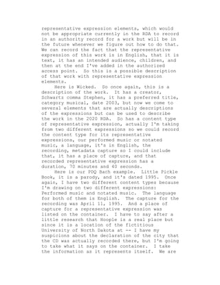 Rep Language Examples New Concepts: Representative Expressions and Manifestation Statements ...