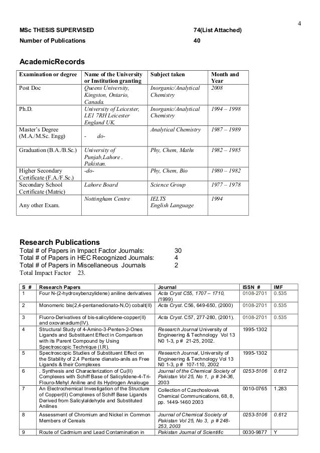 Thesis supervised cv