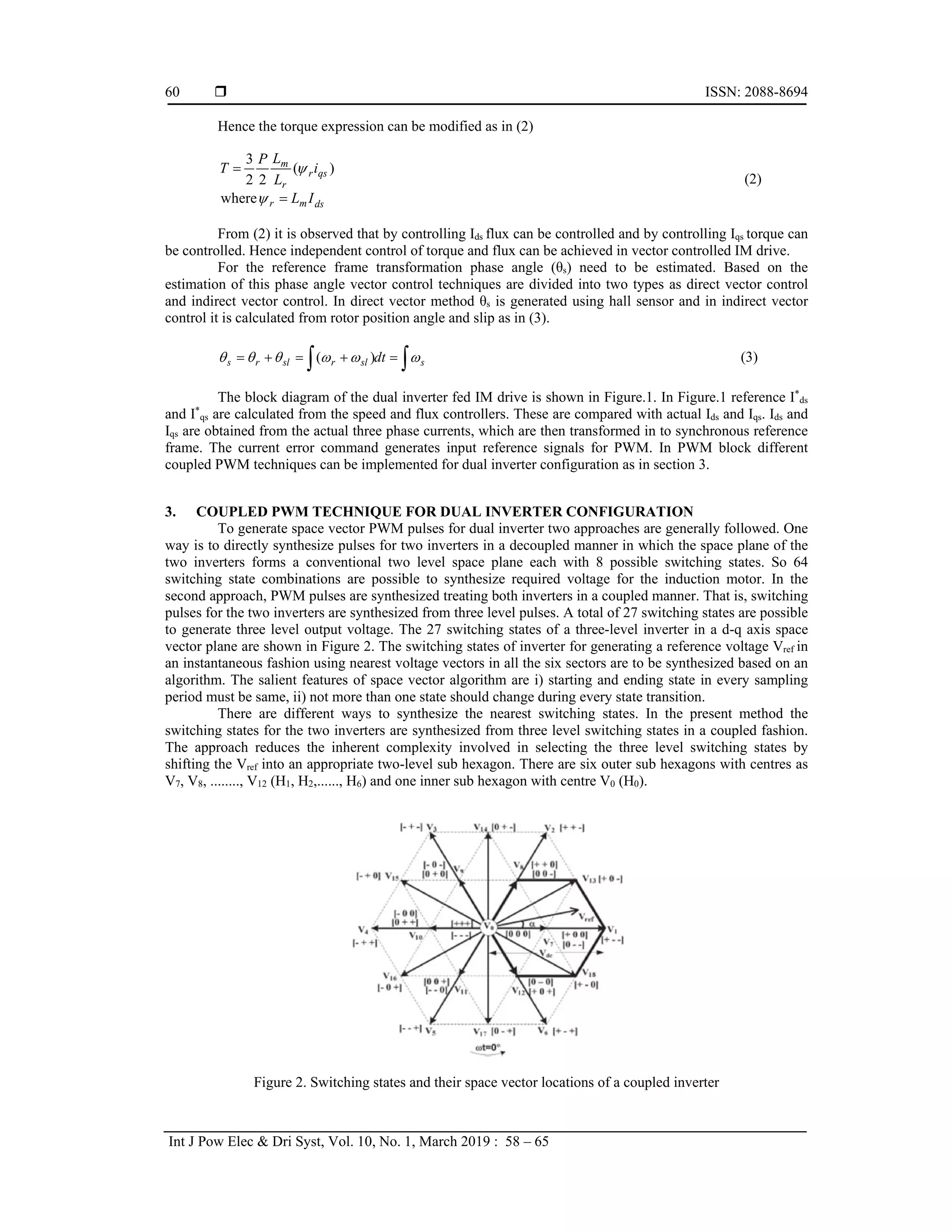 Coupled random PWM technique for dual inverter fed induction motor ...