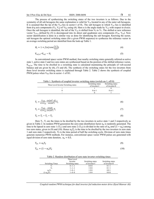 Coupled random PWM technique for dual inverter fed induction motor ...