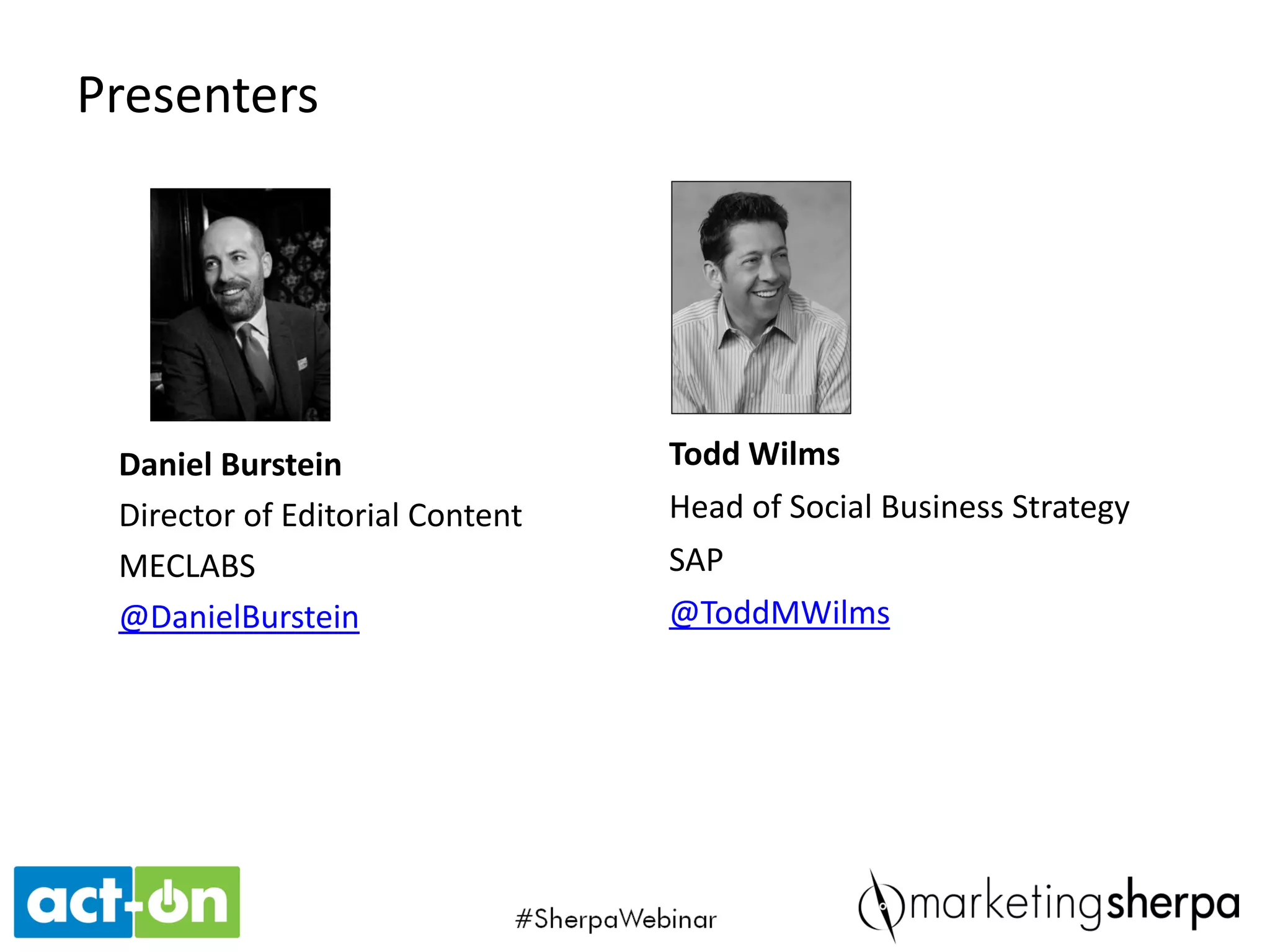 Join the conversation
#SherpaWebinar
 