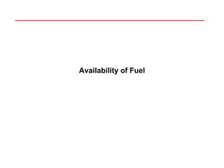 Availability of Fuel
 