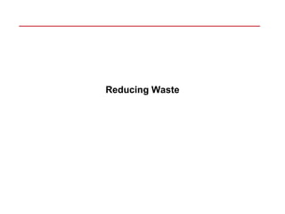 Reducing Waste
 