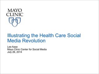 Lee Aase
Mayo Clinic Center for Social Media
July 26, 2014
Illustrating the Health Care Social
Media Revolution
 