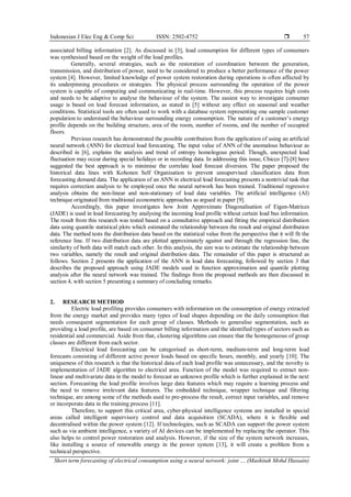 Short term forecasting of electrical consumption using a neural network ...