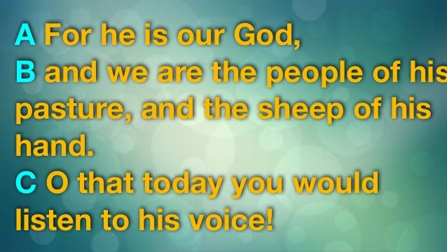 Ancient Wisdom For Today Psalm 95
