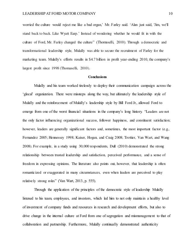 com60811 final paper leadership at ford motor company ford motor company application form