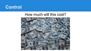 Control
How much will this cost?