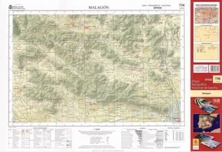  Mapa topográfico Malagón ( Año 2000). MTN 0736 2000.